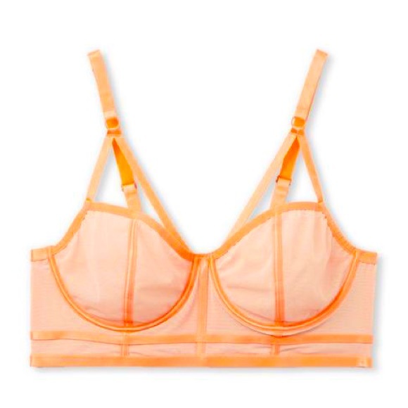 New Torrid Simply Mesh Underwire Bralette - Coral Rose, Sz 0x - Picture 7 of 8